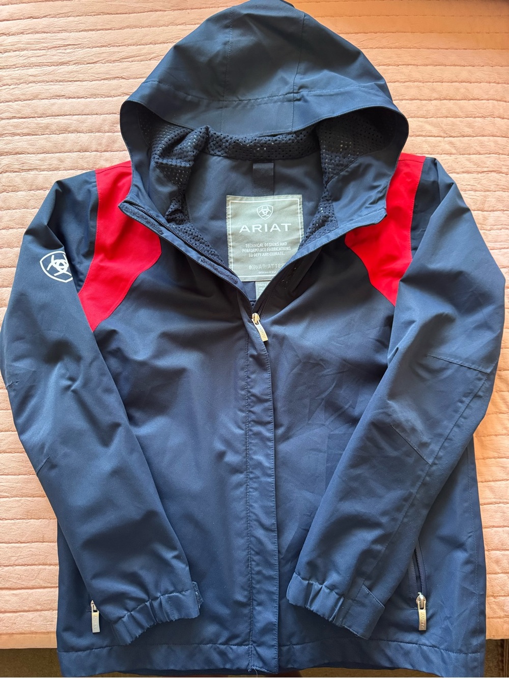 Ariat Navy Jacket with Red Shoulder Panels